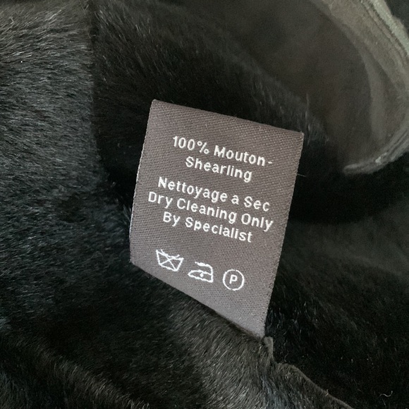 SHEARLING LONG HOODED COAT - Picture 6 of 14